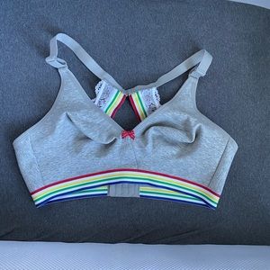 NWOT Cacique Rainbow Racerback Bra